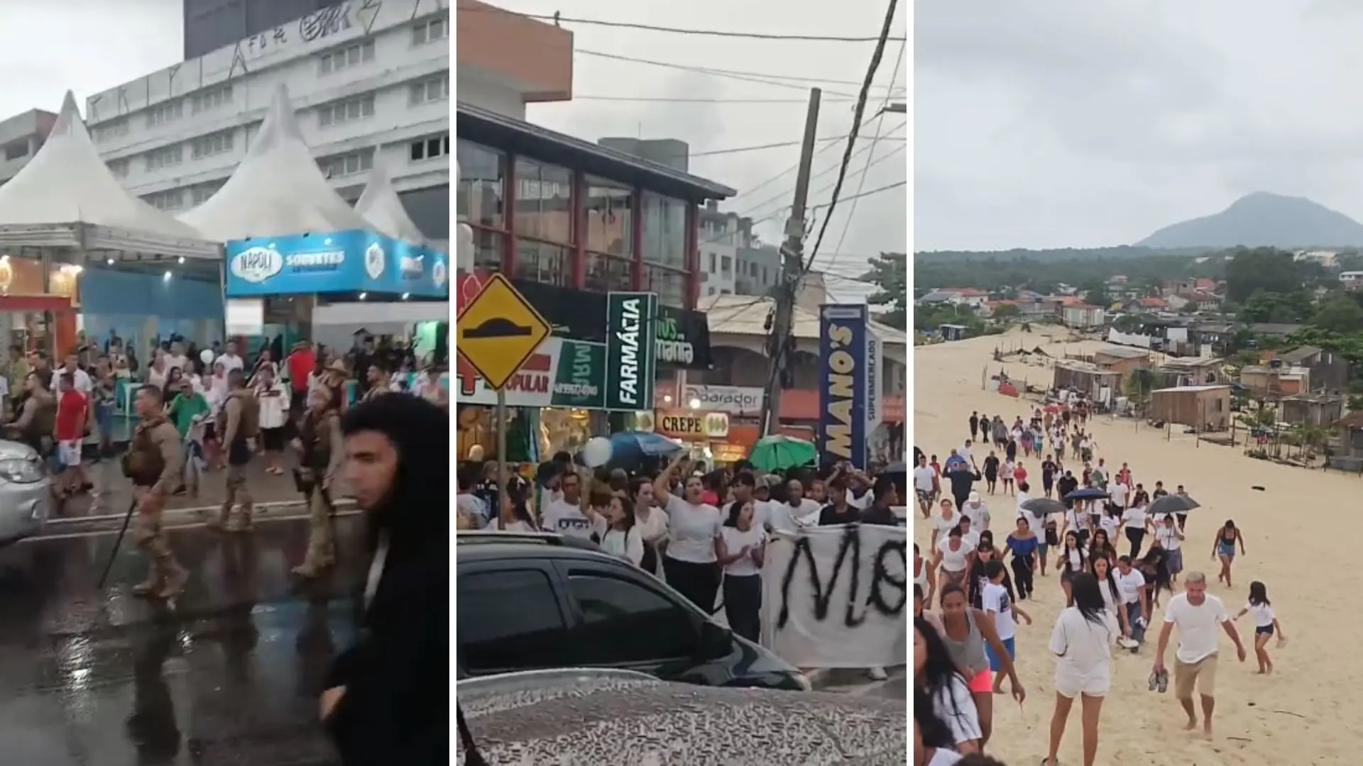 Famílias protestam contra PMSC e demolições em Florianópolis