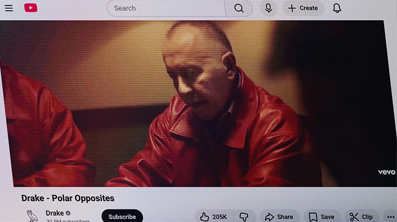 O ladrão de banco Kosovar condenado com um camafeu em um vídeo de Drake